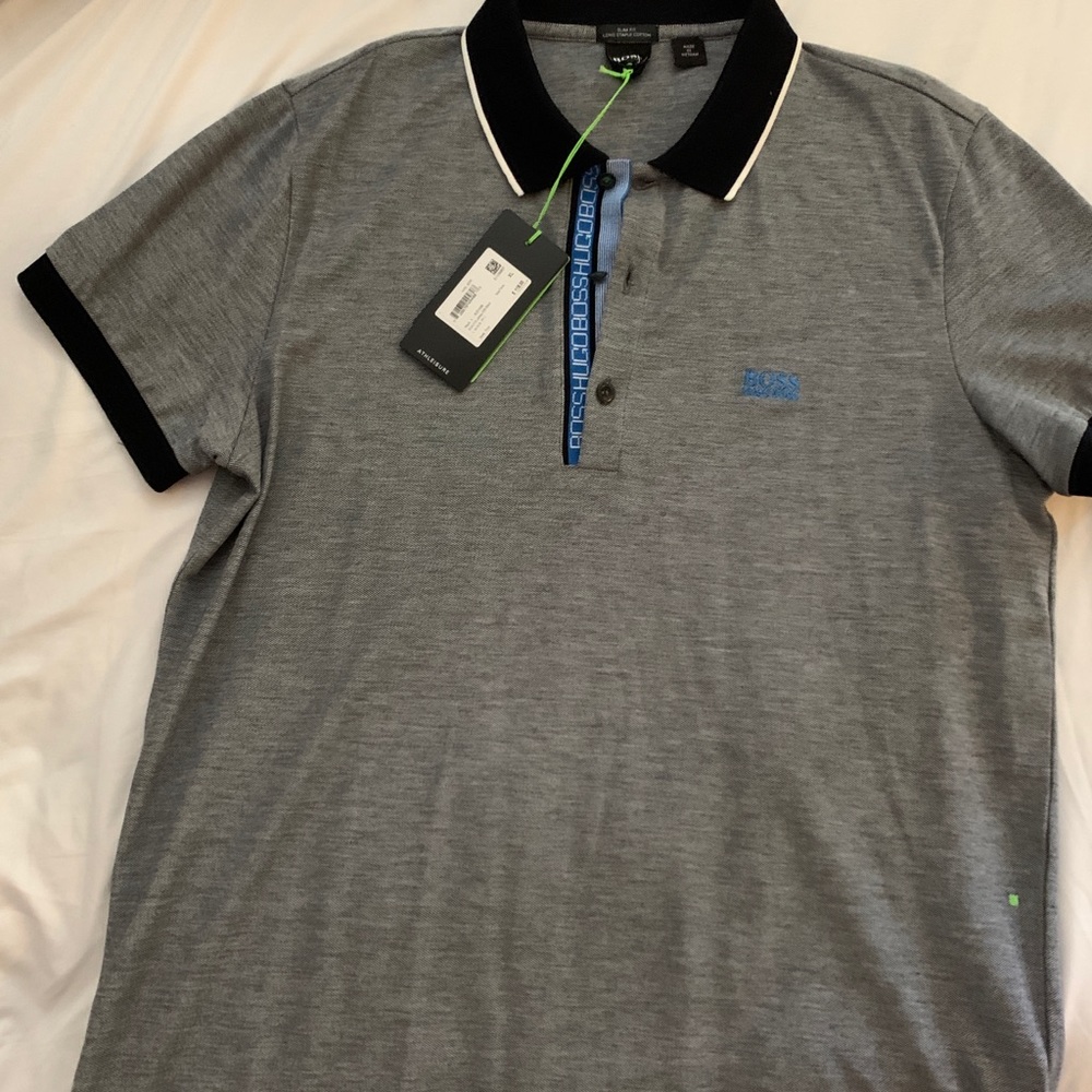 Hugo Boss slim fit long staple cotton polo